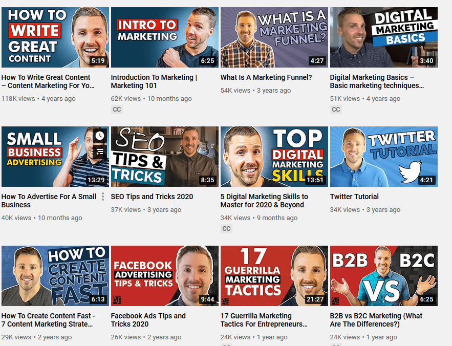 youtube tile titles